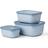 Mepal Cirqula Rectangular High Nordic Blue Food Container 3pcs