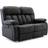 Ebern Designs Deneka Manual Recliner Black Sofa 157cm 2 Seater