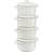 Staub Cocotte Ivory-White Cookware Set with lid 4 Parts