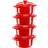 Staub Cocotte Cherry Red Cookware Set with lid 4 Parts