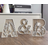 Shein Rustic Wooden Floral Carved Alphabet Letter 4.9 Inch White Wall Decor