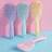 Shein 1pc Women Long Handle Hollow Comb Pink Hairbrush, High-Quality Static-Free Wet & Dry Use Volumizing Hair Styling Tool