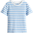 H&M Cotton T-shirt - Light Blue/Striped (0611503095)