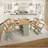 SECONIQUE Santos Butterfly Green/Distressed Wax Pine Dining Set 92x115cm 5pcs