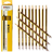 M & G 12pcs/Set M&G Hexagonal Yellow Wood HB Pencils With Eraser Heads