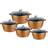 Sq Professional Nea Cuprum Copper Cookware Set with lid 5 Parts