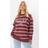 Yours Boston Slogan Stripe Sweatshirt - Red