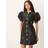 Sister Jane Anemone Jaquard Mini Dress - Black