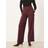 JDY Wide Leg Tailored Trousers - Burgundy