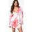 boohoo Floral Chiffon Long Sleeved Shirred Mini Dress - Pink