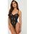 boohoo Womens Lace Bodysuit - Black