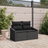 vidaXL 2-Seater Garden Black Poly Rattan Outdoor Sofa