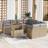 vidaXL 9 Piece Garden Sofa Beige Poly Rattan Outdoor Lounge Set
