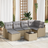 vidaXL 7 Piece Garden Sofa Black Poly Rattan Outdoor Lounge Set