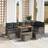 vidaXL 10 Piece Garden Sofa with Cushions Grey Outdoor Lounge Set