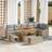 vidaXL 9 Piece Garden Sofa Beige Poly Rattan Outdoor Lounge Set