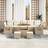 vidaXL 10 Piece Garden Sofa Beige Poly Rattan Outdoor Lounge Set