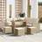 vidaXL Havesofa Sæt 9 Pcs Beige 110 x 55 x 71 cm Loungesæt