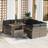 vidaXL 9 Piece Garden Sofa with Cushions Grey Outdoor Lounge Set