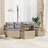 vidaXL 6 Stykker Have Sofa Sæt Med Puder Beige Loungesæt