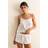 H&M Ladies Cotton Muslin Pyjamas - White/Peaches
