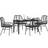 vidaXL 5 Piece Garden With Cushions Patio Dining Set