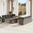 vidaXL 11 Piece Garden Sofa Grey Poly Rattan Acacia Outdoor Lounge Set