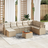 vidaXL Garden Set 9 Pcs Beige White Modular Sofa