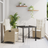 vidaXL 3 Delars Trädgårdsmatbord Set Beige Poly Rattan Matgrupp