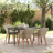 vidaXL 5 Pcs Light Gray Black Large Patio Dining Set