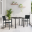 vidaXL Garden 3 Pcs Black Poly Patio Dining Set
