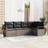 vidaXL 5 Piece Garden Set Grey Poly Rattan Modular Sofa