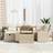 vidaXL Trädgårdsoffset 7 Pcs Beige Konstrotting Loungeset, Bord inkl. 1 Soffor
