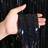 Shein Laser Black Metallic Glitter Plastic Curtain 1pc