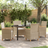 vidaXL Have Spisebordssæt 5 pcs Beige Polyrattan Havemøbelsæt
