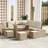 vidaXL Conjunto Jardín Cojín 9 Pcs Beige Poliratán Sofá Modular