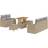 vidaXL 8 Piece Garden Set Beige Poly Rattan Modular Sofa