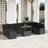 vidaXL Garden Set Cushion 11 pcs Black 100 x 55 x 73 cm Modular Sofa