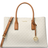 Michael Kors Ruthie Large Signature Logo Satchel - Vanilla/Acorn