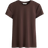 H&M Fitted Microfibre T-shirt - Dark Brown