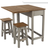 Core Products Corona Breakfast Grey/Antique Waxed Pine Dining Set 40x80cm 3pcs