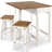Core Products Corona Breakfast White Waxed Pine Dining Set 72x80cm 3pcs