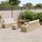 vidaXL Garden Set with Pillow 10 Pcs Beige Modular Sofa