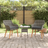 vidaXL Garden Chairs with Cushions 2 Pcs Grey