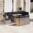 Berkfield Home 9 Piece Garden Sofa Grey Poly Rattan Acacia Outdoor Lounge Set