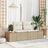 vidaXL 2-Seater Garden Beige Poly Rattan Outdoor Sofa