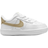 Nike Force 1 Baby Cot Booties - White/White/Light Khaki