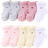 Shein 10 Pairs Of Baby Short Socks With Wrinkled Lace Edges And Jacquard Patterns