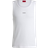 HUGO BOSS Ribbed Stretch Cotton Tank Top with Printed Logo - White