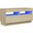 vidaXL Cabinet with Led Lights Sonoma Oak TV Bench 80x40cm